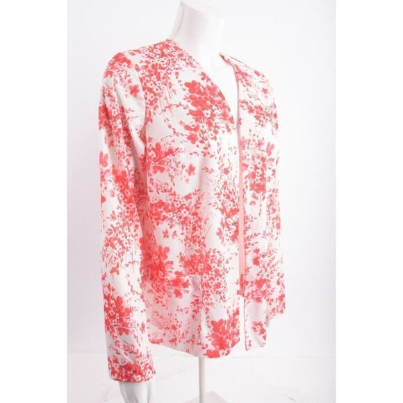 Vintage Marta D Womans Skirt Set Blouse Top Size 16 Red White Floral 3pcs - Picture 5 of 12